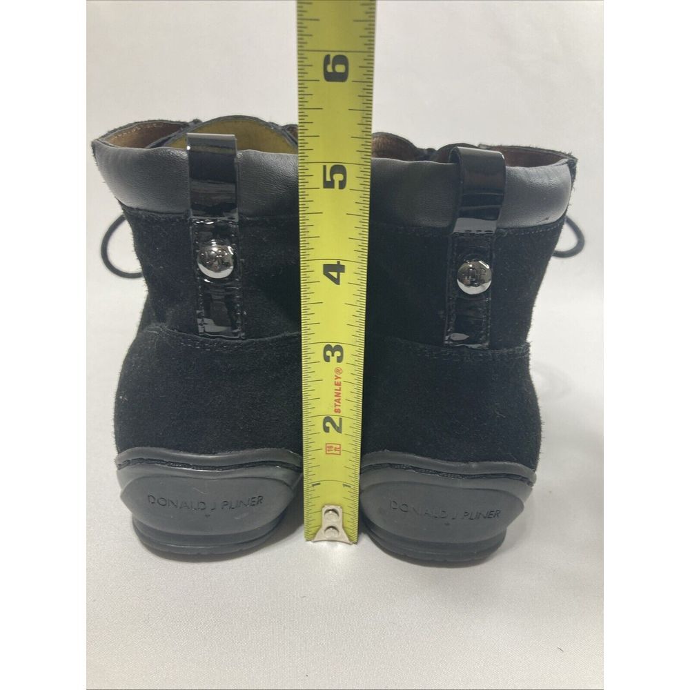 Donald J Pliner Chukka Lila Cow Hide Suede Ankle Bot‎ Moc Toe US 8M Black - Picture 8 of 12